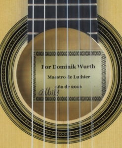 Guitare classique luthier Dominik Wurth copie Antonio Torres