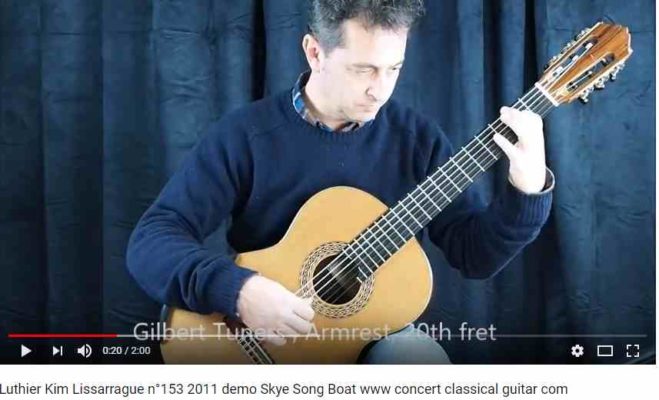 guitare classique à vendreu du luthier Kim Lissarrague