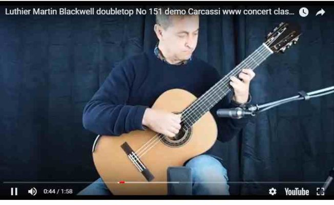 guitare classique à vendre de Martin Blackwell n°151 disponible www.guitare-classique-concert.fr