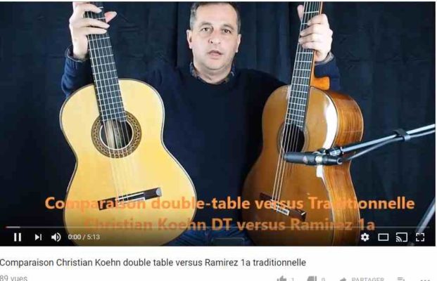 comparaison guitare classique du luthier Christian Koehn versus josé Ramirez