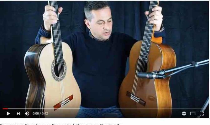 comparaison de guitares classiques jose ramirez 1a contre lattice Koumridis puor www.guitare-classique-concert.fr