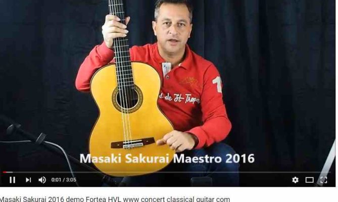 guitare classique de Masaki Sakurai modèle maestro jouée par philippe Mariotti pour le site www.guitare-classique-concert.fr